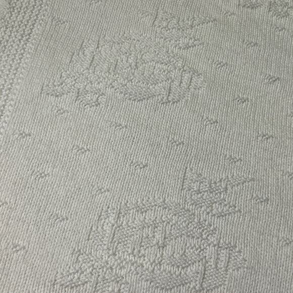 Worthington NEW VINTAGE Womens Knit Tee Sweater sz L Short Sleeve White Retro - Picture 8 of 12